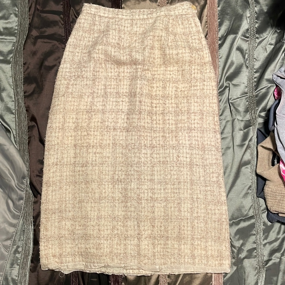 Wool High Waist Skirt